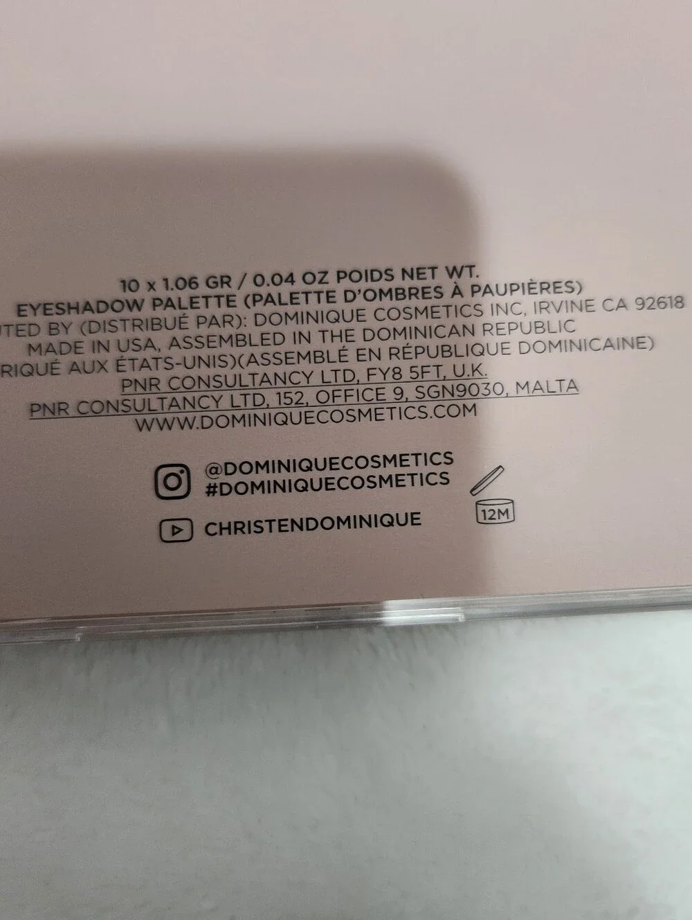 Dominique Cosmetics she has